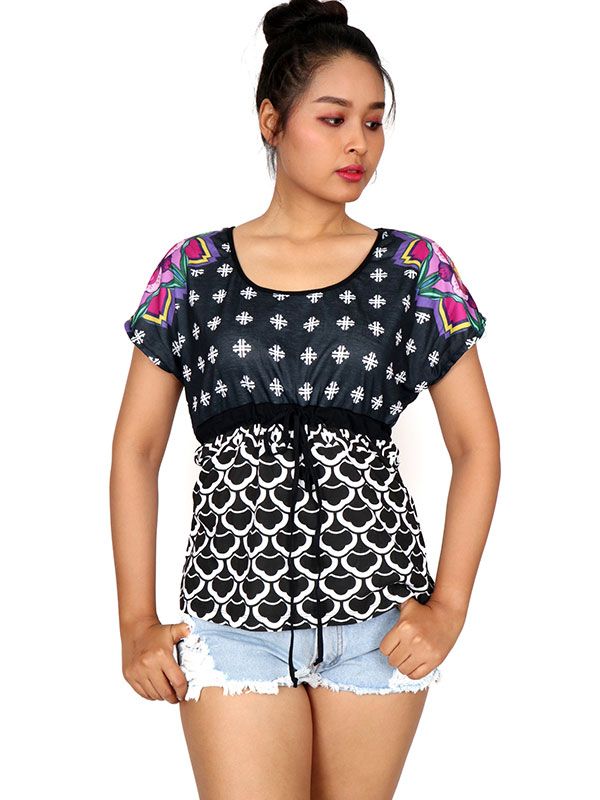 Detalle no seleccionable para compra Camisetas y Tops Hippies - Blusa con estampado étnico TOUN55.