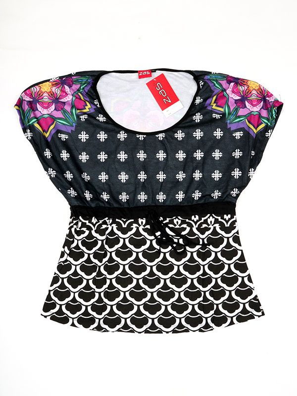 Detalle no seleccionable para compra Camisetas y Tops Hippies - Blusa con estampado étnico TOUN55.
