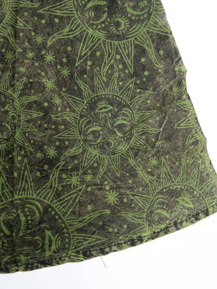 Vestido Pichi Largo con Bolsillos y Detalle Artesanal VEEV35