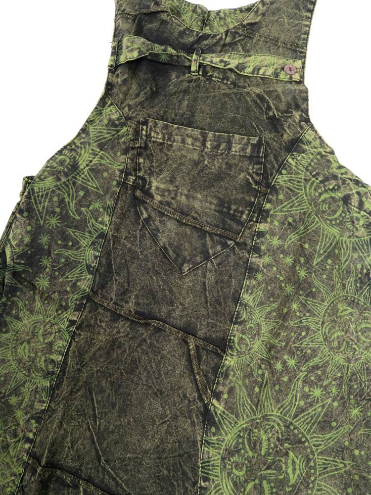 Vestido Pichi Largo con Bolsillos y Detalle Artesanal VEEV35