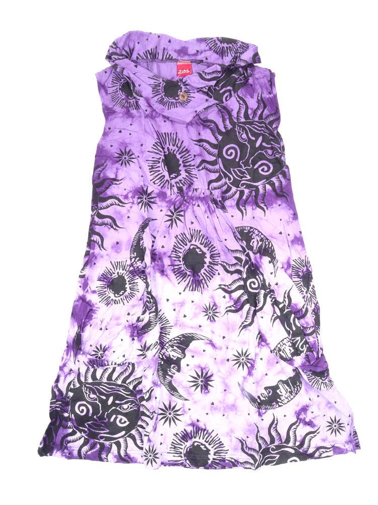 Vestido Corto Sol y Luna con Espíritu Libre VEEV37 color Morado
