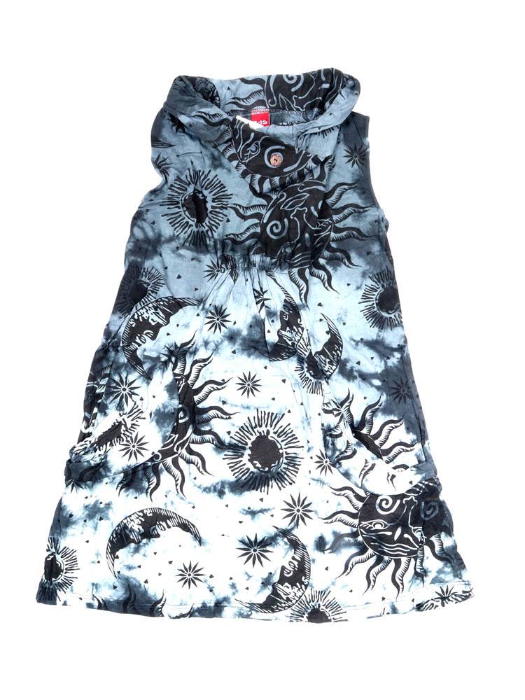 Vestido Corto Sol y Luna con Espíritu Libre VEEV37 color Azul