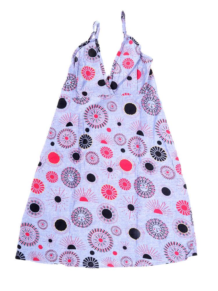 Color Morado Vestido Tirantes Soles con Energía Vibrante VEEV38 color Morado