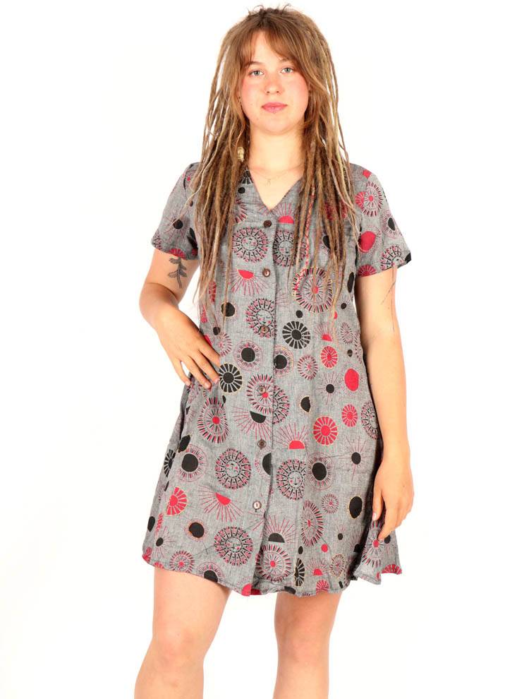 Vestido Camisero Soles Boho con Movimiento VEEV39