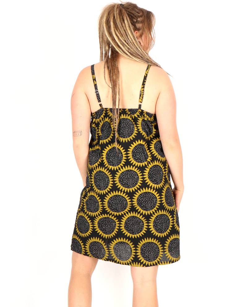 Vestido Girasol con Detalles Crochet y Energía VEEV40