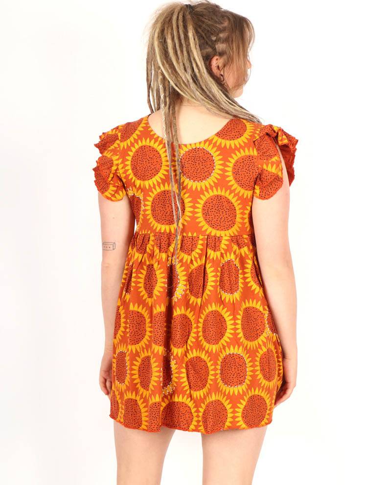 Vestido Girasoles con Volantes y Alma Alegre VEEV41