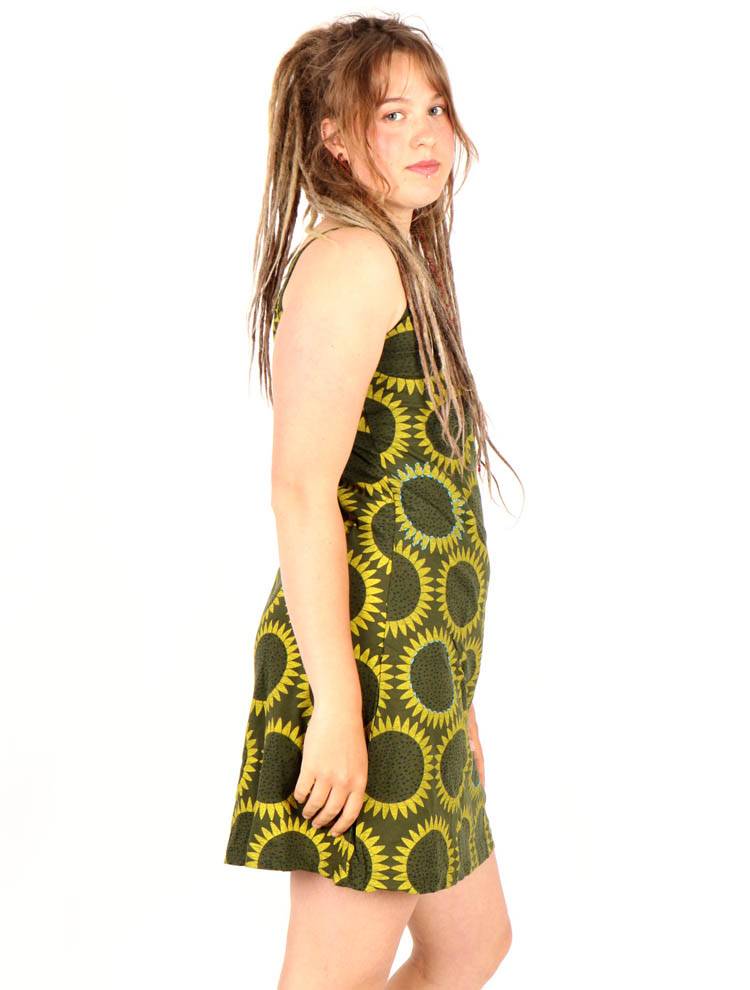 Vestido Girasoles Bordados con Energía Natural VEEV42