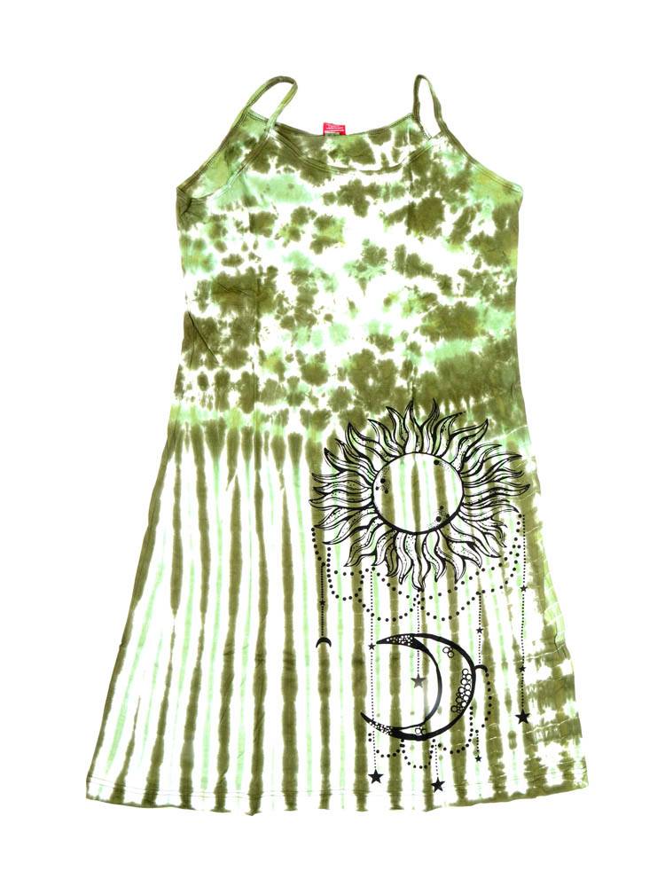 Vestido Tie-Dye Sol y Luna con Espíritu Libre VEEV46 color Verde
