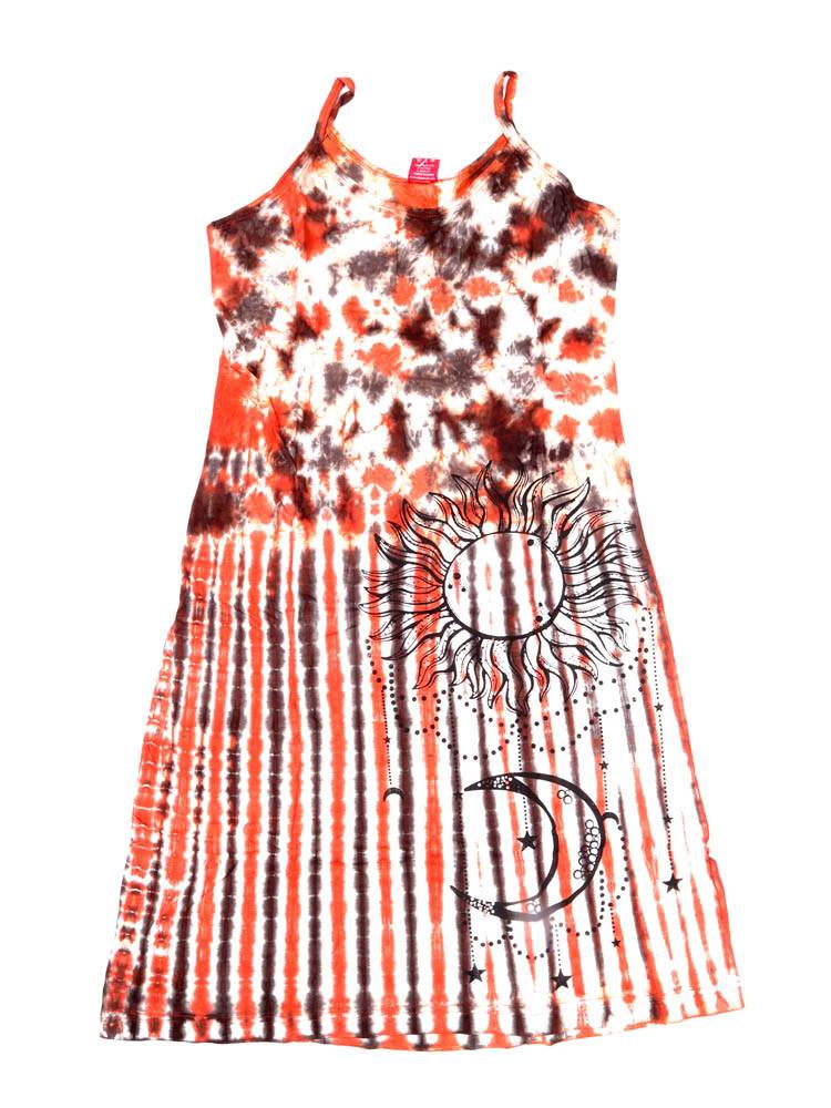 Vestido Tie-Dye Sol y Luna con Espíritu Libre VEEV46 color Rojo