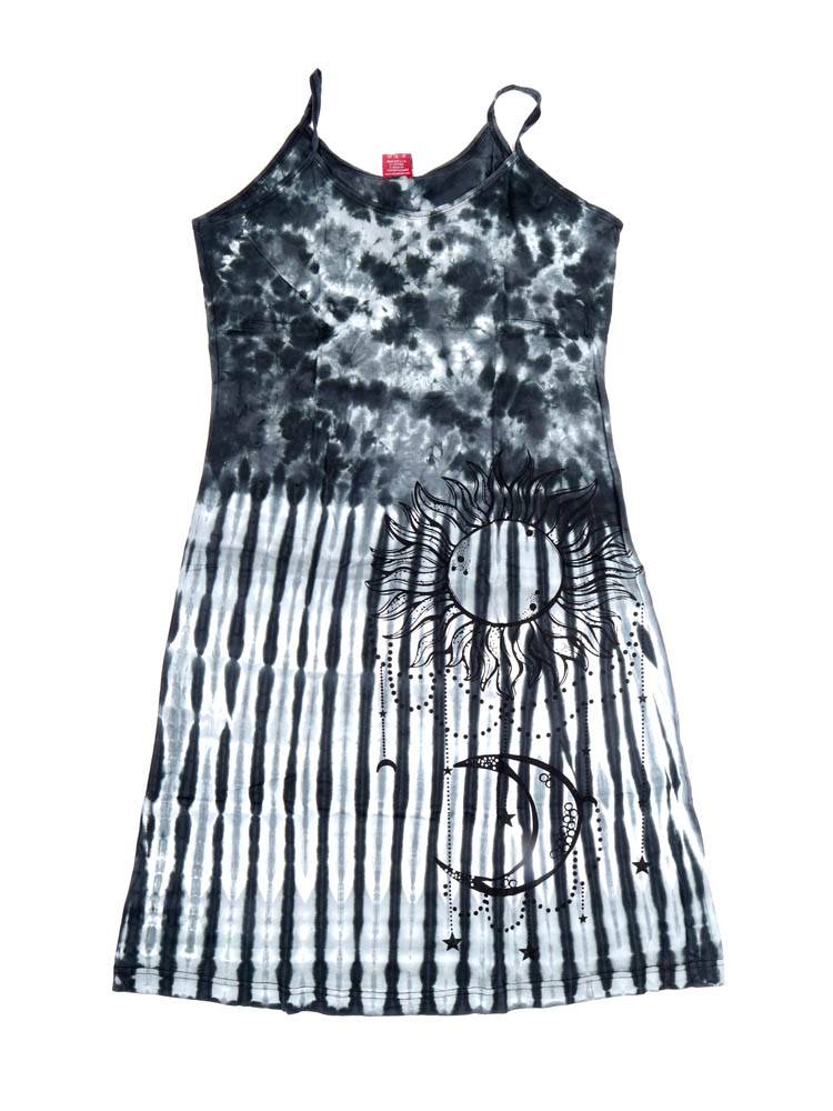 Vestido Tie-Dye Sol y Luna con Espíritu Libre VEEV46 color Negro