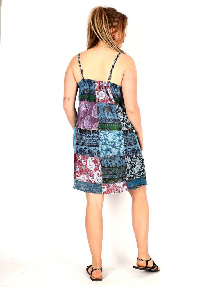 Vestido Patchwork Boho Espíritu Nómada VEEV47