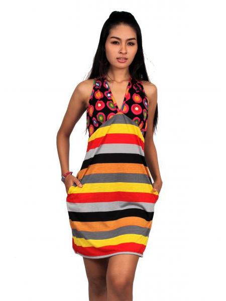 ▷ Vestido De Colores Rayas Y Circulos. | ZAS VEFI29 ▷ Vestido De Colores Rayas Y Circulos. | ZAS VEFI29