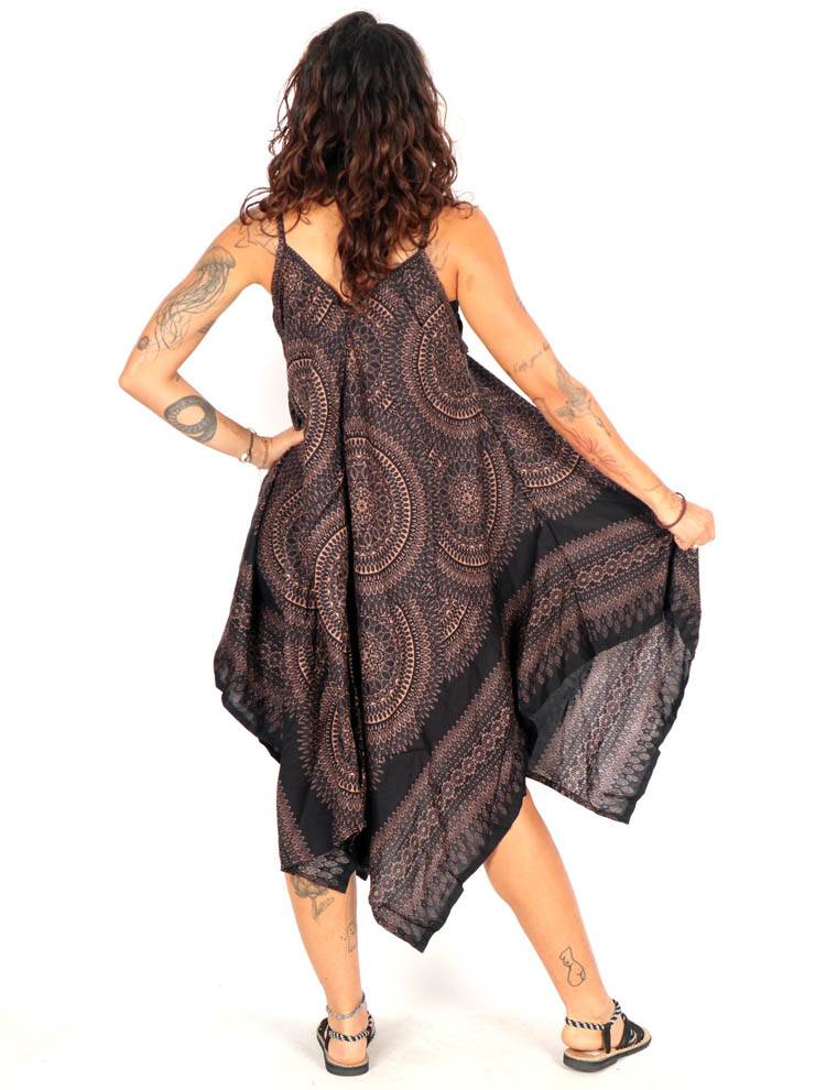 Vestido Asimétrico Mandala Espíritu Libre VEPN08
