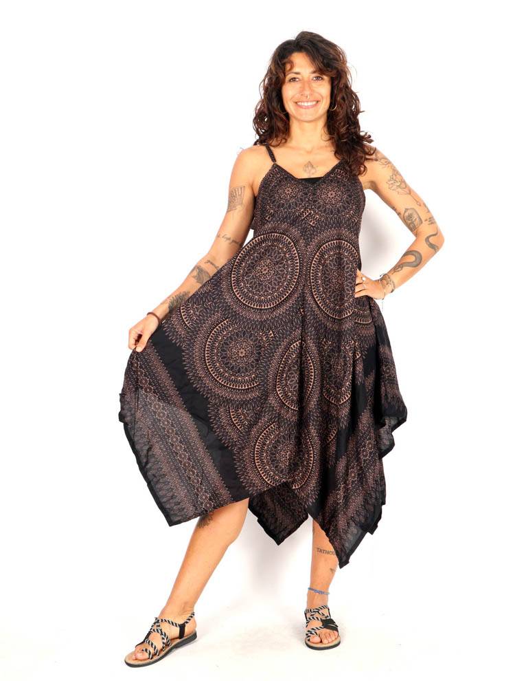 Vestido Asimétrico Mandala Espíritu Libre VEPN08