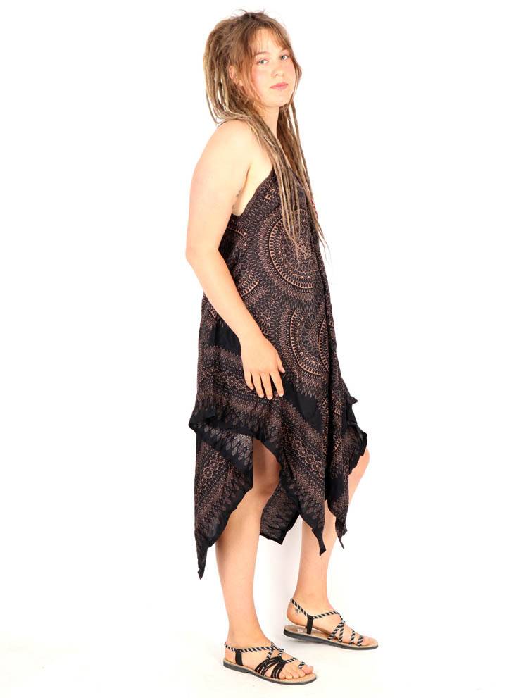 Vestido Asimétrico Mandala Espíritu Libre VEPN08