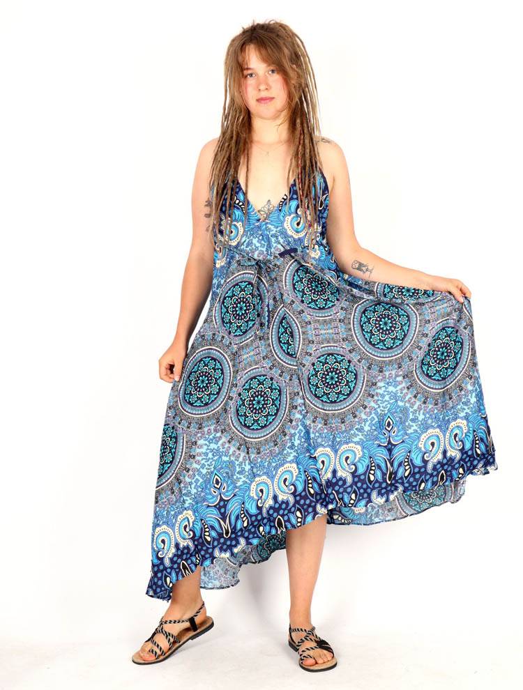 Vestido Largo estampado etnico VEPN11