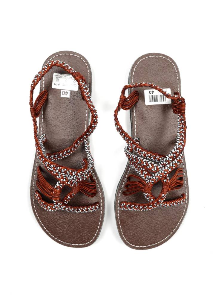 Sandalia Romana de cordones Marrón ZSC22