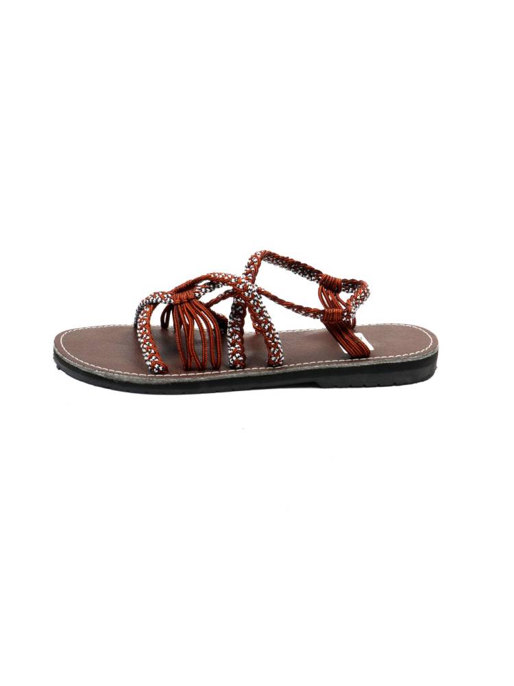 Sandalia Romana de cordones Marrón ZSC22