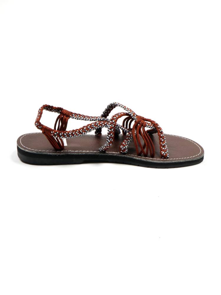 Sandalia Romana de cordones Marrón ZSC22