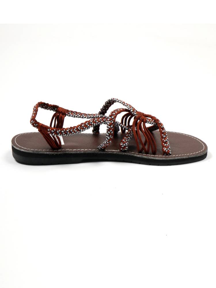 Sandalia Romana de cordones Marrón ZSC22