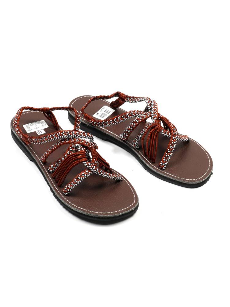 Sandalia Romana de cordones Marrón ZSC22