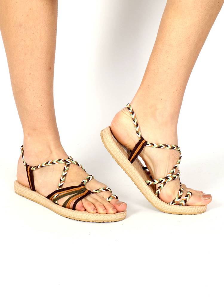 Sandalia Ultra Ligera Tiras Tierra. ZSC24